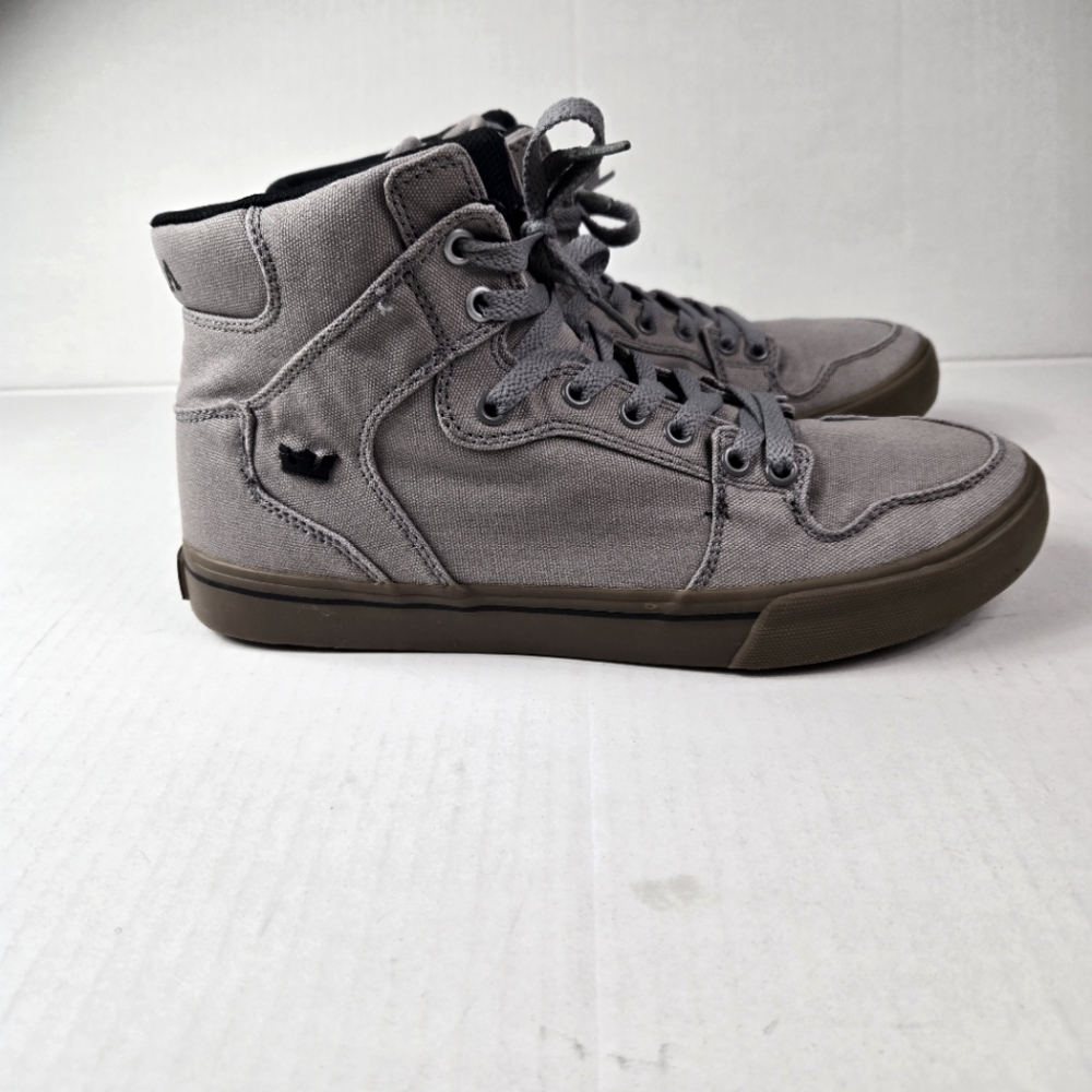 Supra Charcoal Canvas High-Top Sneakers
